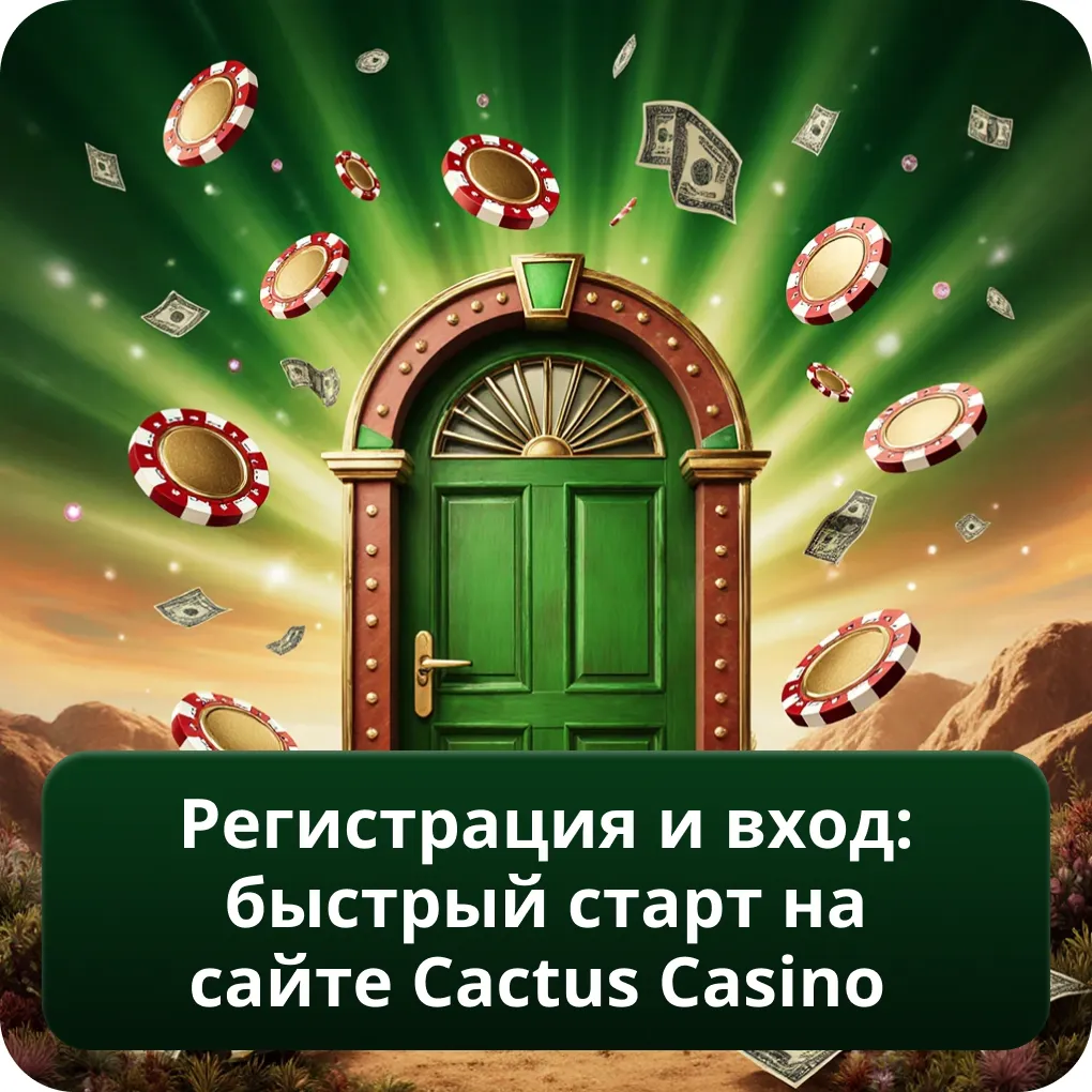 Регистрация и вход: быстрый старт на сайте Cactus Casino